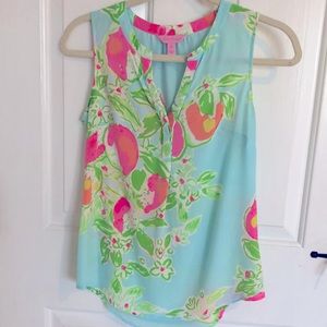 Lilly Pulitzer silk sleeveless tank top